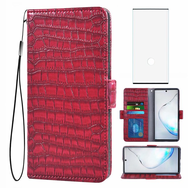 Étui de Téléphone Mobile pour Samsung Galaxy Note 10, Étui de Téléphone Mobile pour Samsung Galaxy Note 10, Étui à Rabat, Rouge