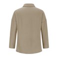 thumbnail image 4 of Timegard Plus Size Tops for Women Button down Shirts Long Sleeve Lapel V Neck Blouse Lightweight Tops, 4 of 6