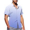 thumbnail image 1 of Pisexur T Shirts for Man , Chemise Blouse à Manches Courtes Boutonnée pour Homme, Mode Décontractée, Col Rabattu, Imprimé, Bleu Ciel, 2TG Chemises de Golf pour Hommes et Chemises pour Hommes, 1 of 7