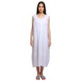 thumbnail image 1 of Moomaya Womens Lace Border Sleepwear For Ladies Button Placket Nightdress, 1 of 4