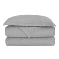 thumbnail image 2 of Swift Home Dot Clip Textured Duvet Cover Set, Soft All Season Bedding with Zipper Closure, King, Light Gray, 2 of 3