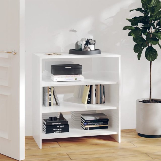 vidaXL Sideboard High Gloss White 70x40.5x75 cm Engineered Wood