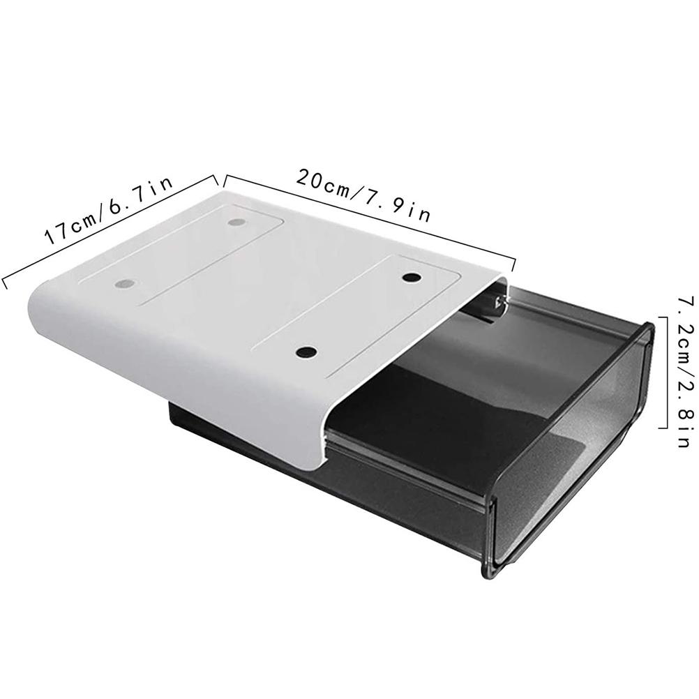 Under Desk Drawer Organizer Self-Adhesive Hidden Desk Desk Organizer Under Desk Desk Storage Box Drawer Tray Organizer for Home Office School