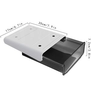 Under Desk Drawer Organizer Self-Adhesive Hidden Desk Desk Organizer Under Desk Desk Storage Box Drawer Tray Organizer for Home Office School