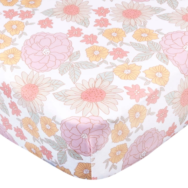 Gerber Knit Crib Sheet Floral Infant
