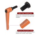 thumbnail image 4 of Unique Bargains 4 Pack M10 x 25mm Male Threaded Stud Adjustable Clamping Lever Handle Bolt Knob Orange, 4 of 6
