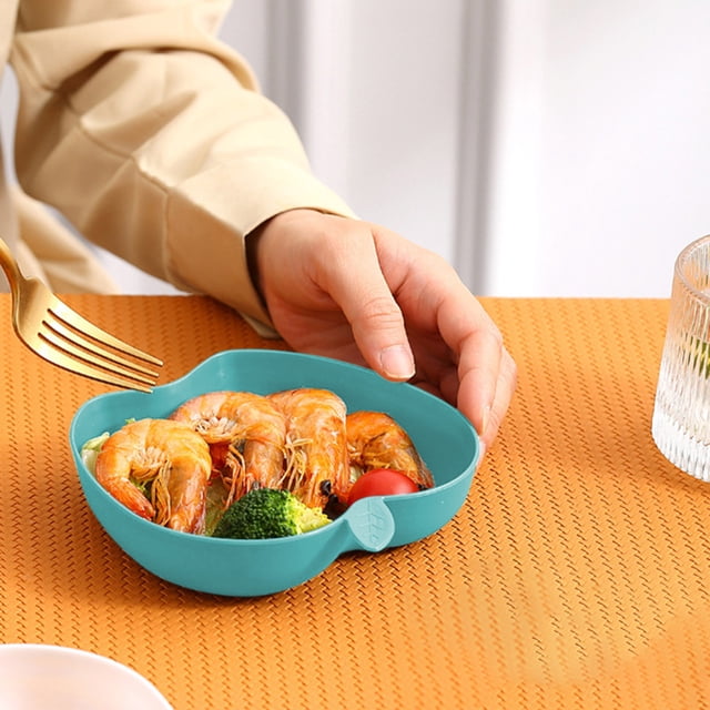 Plastic Plates Reusable,Apples To Apples,Apples Shape Plates Impregnable Dinner Plates Dishwasher Microwave Safe Plastic Plates Reusable Lightweight Plates for Kitchen or Camping 3.35X3.15 Inches