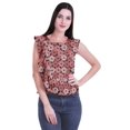 thumbnail image 1 of Moomaya Hauts Sans Manches en Jersey de Coton à Volants Femmes Blouse d'Été Imprimée Femmes, 1 of 4