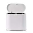 thumbnail image 1 of Binwennn 10 Liter Slim Can With Lid 2.4 Gallon Waste Rectangular Garbage Container For Bathroom Bedroom Kitchen And Size B Bags Small Bag with Drawstring Superhuman Bags G Paper Bag Reusable Bags, 1 of 7