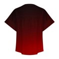 thumbnail image 5 of RXIRUCGD Mode Chemise Boutonnée à Manches Courtes pour Femme, Couleur Unie, Printemps/été, Rouge, Taille : L, 5 of 5