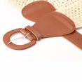 thumbnail image 4 of Ceinture Femme Grand Élastique Extensible Rétro Ceinture Dame Anneau d'Été 3 Pouces de Large - Brun, 4 of 7