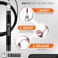 thumbnail image 1 of Sonic Boom M2 High Speed Jump Rope - Patent Pending Self-Locking, Screw-Free Design - Weighted, 360 Degree Spin, Silicone Grip with 2 Speed Rope Cables for Home Workout, & More, 1 of 9