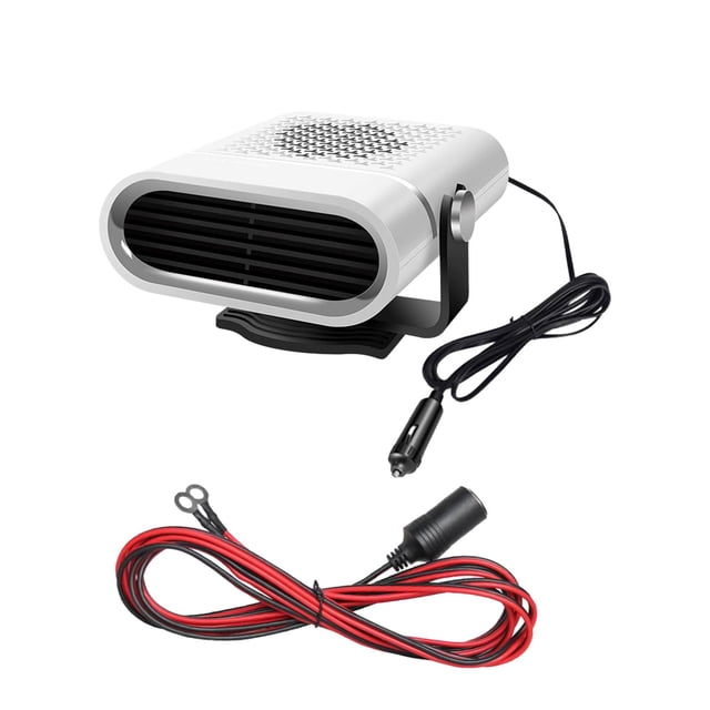 Car Heater Fan Car Accessories Warmer Machine Fast Heating Portable Demister White 12V