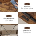 thumbnail image 4 of Pinmoco 3pcs Dining Table Set with 2 Benches Rustic Dining Room Table Set, 4 of 8