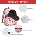 thumbnail image 2 of Sac à Dos Scolaire à Imprimé de Cerises, Sac de Jour Mignon à Motif de Cerises Rouges avec Esthétique Rose Sucré et Design d'Illustration de Bonbons pour les Amateurs de Cerises, 2 of 2