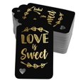 thumbnail image 1 of Inkdotpot 100 Pack Real Gold Foil Paper Tags Love Is Sweet Wedding Favor Hang Tag, 1 of 1