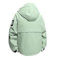 thumbnail image 3 of PEONAVET Mens Jacket Men's Solid Color Waterproof Long Sleeved Hooded Workwear With Multiple Pockets Jacket, 3 of 8