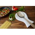 thumbnail image 2 of RADICALn Spoon Rest Handmade Marble Big White Spatula Ladle Fork Utensil Rest - Spoon Rests Keeper Kitchen Organizer - Chef Cooking Helper Tool Countertop Spoon Holder, 2 of 5