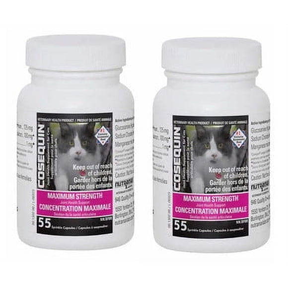 Cosequin Supplément de Santé des Articulations Félines pour Chats - Lot de 2 / Soutien de la Mobilité et du Confort