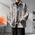thumbnail image 4 of Cameland Men's Checkered Printed Button Pocket Long Sleeved Hooded Casual Jacket, 4 of 4