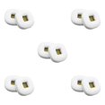 thumbnail image 3 of Ruiboury Coussinets d'Oreille Coussin en Cuir Écouteurs à Réduction de Bruit Coussins Casque Pièce de Réparation Remplacement pour Écouteurs Marshall Blanc 5Ensemble, 3 of 6