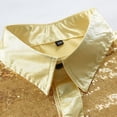 thumbnail image 4 of Styesk Chemises pour Hommes Chemise Tendance pour Homme Costume de Performance Chemise à Paillettes à la Mode Brillante Col Rabattu Chemise à Manches Longues, 4 of 7