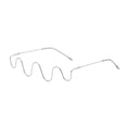 thumbnail image 2 of ZLight Semi Glasses Frame Reading Wave Shape Woman Half Glasses Silver, 2 of 6