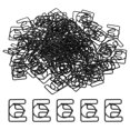 thumbnail image 1 of Unique Bargains Paper Clip Coated Letter E Shape Bookmarks, Black, 100 Count, 1 of 6