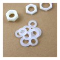 thumbnail image 4 of 20PCS 1/8 1/4 3/8 1/2 3/4 Female Thread Plastic Nuts Lock Nut Outer Hexagon Fastening Nut With Sealing Ring ,Easy to Use, 4 of 4