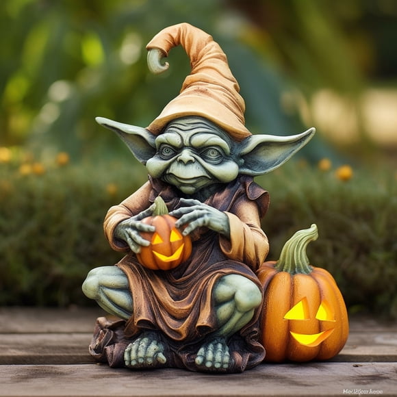 Dadiaei Animated Hanging Jack-O'-Lantern with Glowing Head and Creepy Sound Halloween Outdoor Decoration Haunted House Prop Decor