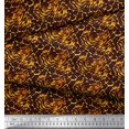 thumbnail image 3 of Soimoi Red polyester Crepe Fabric Tiger & Giraffe Animal Skin Printed Fabric 1 Yard 52 Inch Wide, 3 of 3