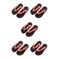 thumbnail image 3 of ZheElen Japanese Clogs Slippers Geta Sandals Flip Flops for Men Women 36 Red Round Size 40 5Set, 3 of 6