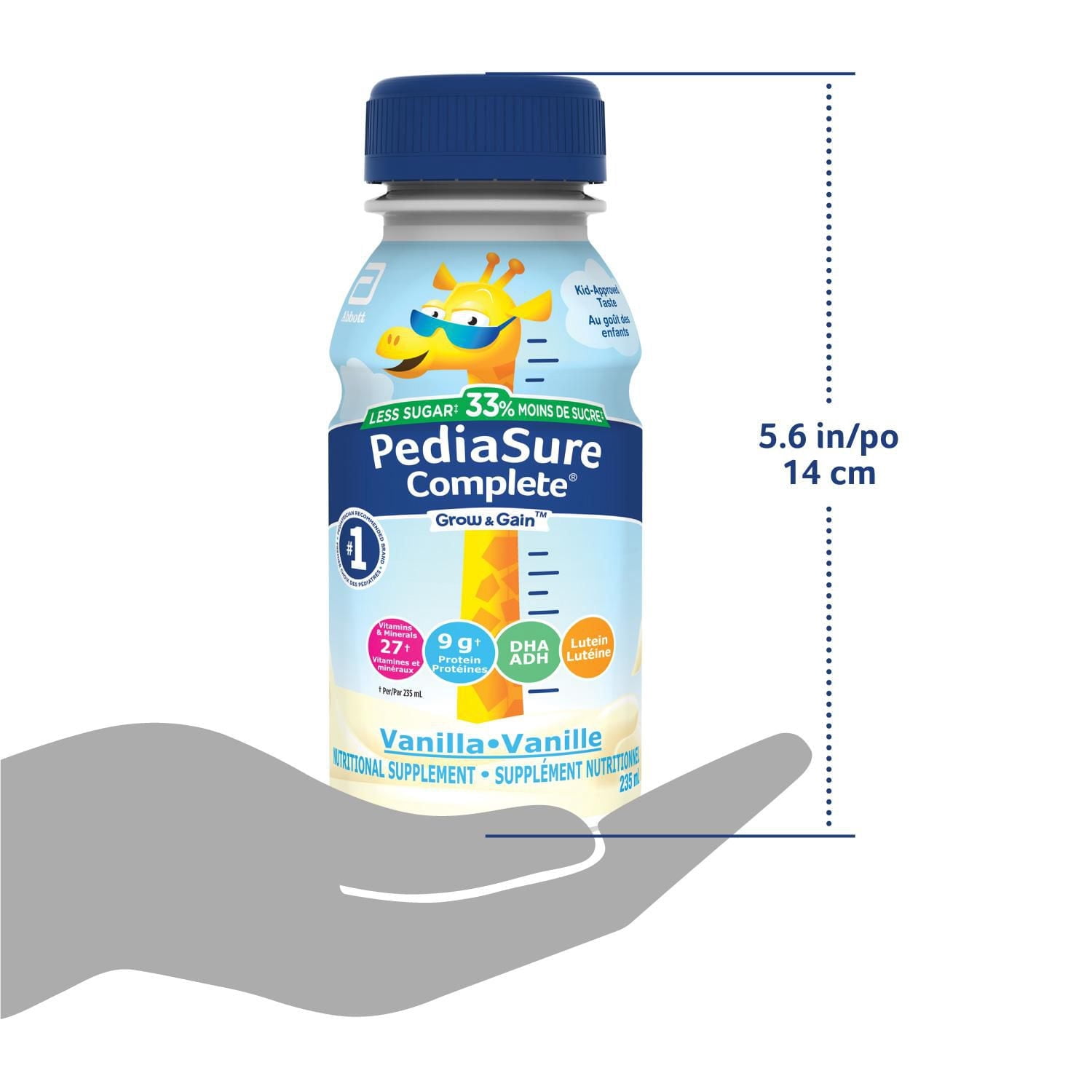 PediaSure Complete® Reduced Sugar, Nutritional Supplement, Vanilla, 4x235 mL Bottles