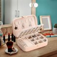 thumbnail image 2 of Petite Boîte à Bijoux, Boîte de Rangement pour Colliers et Bagues Mini Boîte à Bijoux à Double Couche Boîte de Rangement de Bijoux de Voyage pour Femmes et Filles Cadeaux, 2 of 7