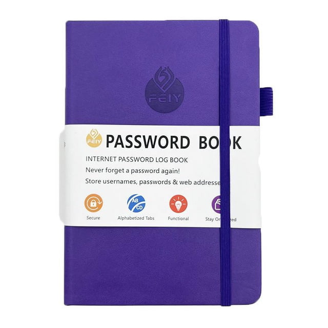 Feltree Password Book, English Address Book, Telephone Book, -border Dedicated Notebook