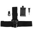 thumbnail image 3 of FLAMEEN Head Shooting Bracket,Plastic Black Outdoor Head Harness Strap Shooting Bracket Headband Mount For Motion Camera, 3 of 8