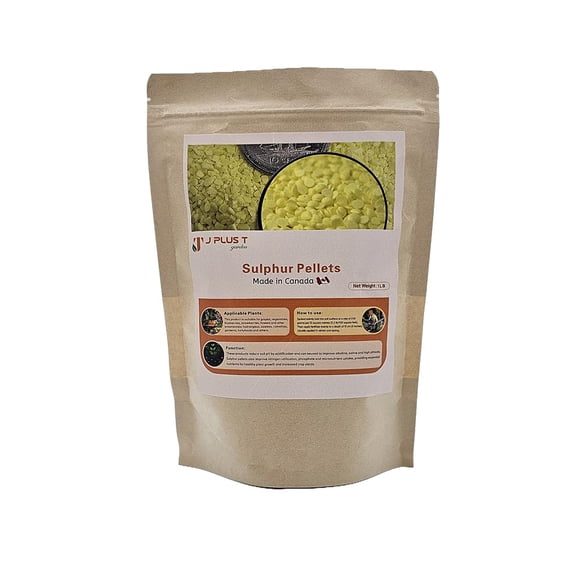 J PLUS T 1LB Garden Sulphur Pellets 99.9% Elemental Sulfur for Soil Ph Adjustment Soil Acidifier for Strawberries Flowers Ornamental Plants Hydrangea Azaleas Camellia Gardenia Hemlock Holly