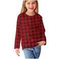 thumbnail image 2 of RXIRUCGD Chemises à Manches Longues pour Filles, Col Rond Mignon, Blouses Décontractées Élégantes, Rouge, Taille : 13 Ans, 2 of 6