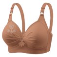 thumbnail image 4 of Bras for Women, Womans Printing Gathered Together Large Size Daily Bra Underwear No Rims, 4 of 6