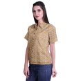 thumbnail image 2 of Moomaya Chemise à Manches Mi-Longues Imprimée pour Femmes, Col Boutonné, Haut Décontracté, 2 of 5