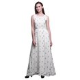 thumbnail image 1 of Bimba Block Printed Women Sleeveless Gown Chic Style Long MaxiDress-Small, 1 of 5