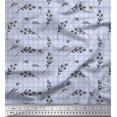 thumbnail image 1 of Soimoi Bleu Poly Georgette Tissu Floral & Check Décor Tissu Imprimé Yard 42 Pouces de Large, 1 of 5