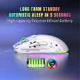 thumbnail image 4 of Yeeon 3 Modes Bluetooth Gaming Mouse Rechargeable 2.4G USB Wireless RGB Backlight Mice,white, 4 of 9