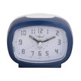 thumbnail image 1 of Aspen Analog Alarm Clock with Snooze & Blue LED Lighted Numbers - No Ticking Sound & Easy-to-Read Desk & Bedside Alarm Clock - Battery Operated, Retro Clock - Rectangle - Blue, 1 of 7