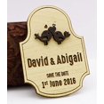thumbnail image 1 of Rustic Wedding Save The Date Magnets Wooden Engraved Magnet 10 Personalized Wedding Announcement Idea, 1 of 3