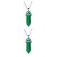 thumbnail image 3 of QualitChoice Hexagon Column Charm Exquisite Women Men Making Findings Handmade Anniversary Hanging Pendants Colorful Crystal Green 2Set, 3 of 6