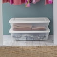 thumbnail image 4 of Sterilite 27 L Storage Box, Clear Plastic Storage Bin with Snap-on Lid, White, 4 of 6