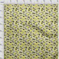 thumbnail image 4 of oneOone Velvet Yellow Fabric Abstracts Craft Projects Decor Fabric Printed By The Yard 58 Inch Wide, 4 of 5