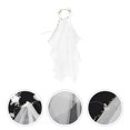 thumbnail image 4 of MasteelfCA Bride Flower Decor Veil Handmade Rattan Garland Veil for Bride Woman Lady (White), 4 of 7