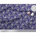 thumbnail image 3 of Soimoi Rayon Fabric Leaves & Floral Block Print Sewing Fabric Yard 42 Inch Wide, 3 of 3